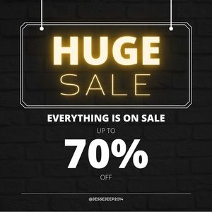 MAJOR SALE!!!! EVERYTHING IS ON SALE!